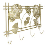 Wall Coat Rack Gingko Leef Design Premium Metal Sturdy Durable Elegant Style Fashionable Wall Mounted Coat Rack