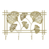 Wall Coat Rack Gingko Leef Design Premium Metal Sturdy Durable Elegant Style Fashionable Wall Mounted Coat Rack - Extra Image