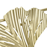 Gold Metal Wall Decor Golden Leaf Wall Hanging Decor Art Sculpture with Frame for Living Room Office Home Hotel