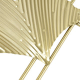 Gold Metal Wall Decor Golden Leaf Wall Hanging Decor Art Sculpture with Frame for Living Room Office Home Hotel - Extra Image