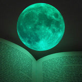Moon Wall Sticker Glowing Luminous Wall Sticker PVC DIY Wall Paper for Bedroom Decoration12cm / 4.7in - Top-Down View