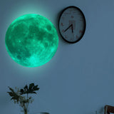 Moon Wall Sticker Glowing Luminous Wall Sticker PVC DIY Wall Paper for Bedroom Decoration12cm / 4.7in - 45-Degree Angle