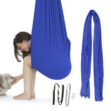 100x280cm Elastic Kid Swing Hammock Indoor Children Swing Bed for Home OutdoorDark Blue - Extra Image