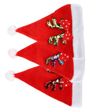 2022 New Year Hat Merry Christmas Holiday Hat Antler Bowknot Santa Hat Holiday Decor for Kid Adult - Rear View
