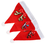 2022 New Year Hat Merry Christmas Holiday Hat Antler Bowknot Santa Hat Holiday Decor for Kid Adult - Close-Up Angle