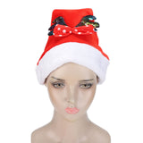 2022 New Year Hat Merry Christmas Holiday Hat Antler Bowknot Santa Hat Holiday Decor for Kid Adult
