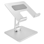 Tablet Stand Holder Aluminum Alloy Universal Desktop Adjustable Foldable Phone Tablet Bracket Silver