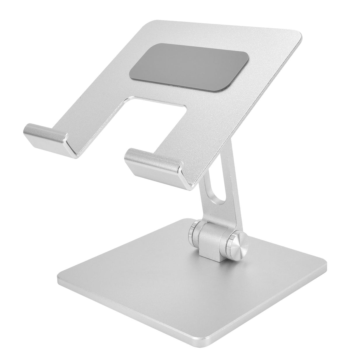 Tablet Stand Holder Aluminum Alloy Universal Desktop Adjustable Foldable Phone Tablet Bracket Silver