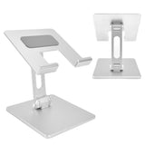 Tablet Stand Holder Aluminum Alloy Universal Desktop Adjustable Foldable Phone Tablet Bracket Silver