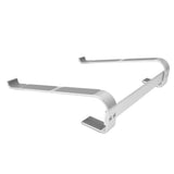 Universal Laptop Stand Heat Dissipation Aluminum Alloy Ergonomic Design Computer Riser Shelf Silver - Close-Up Angle