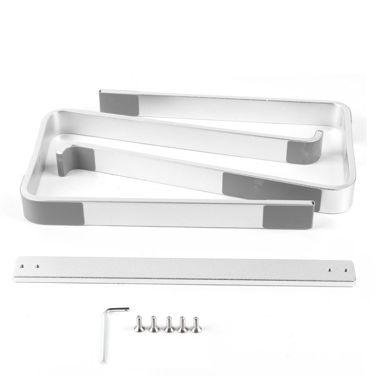 Desktop Laptop Stand Ergonomic Aluminum Alloy Laptop PC Computer Riser Cooling Shelf for Home Office Silver