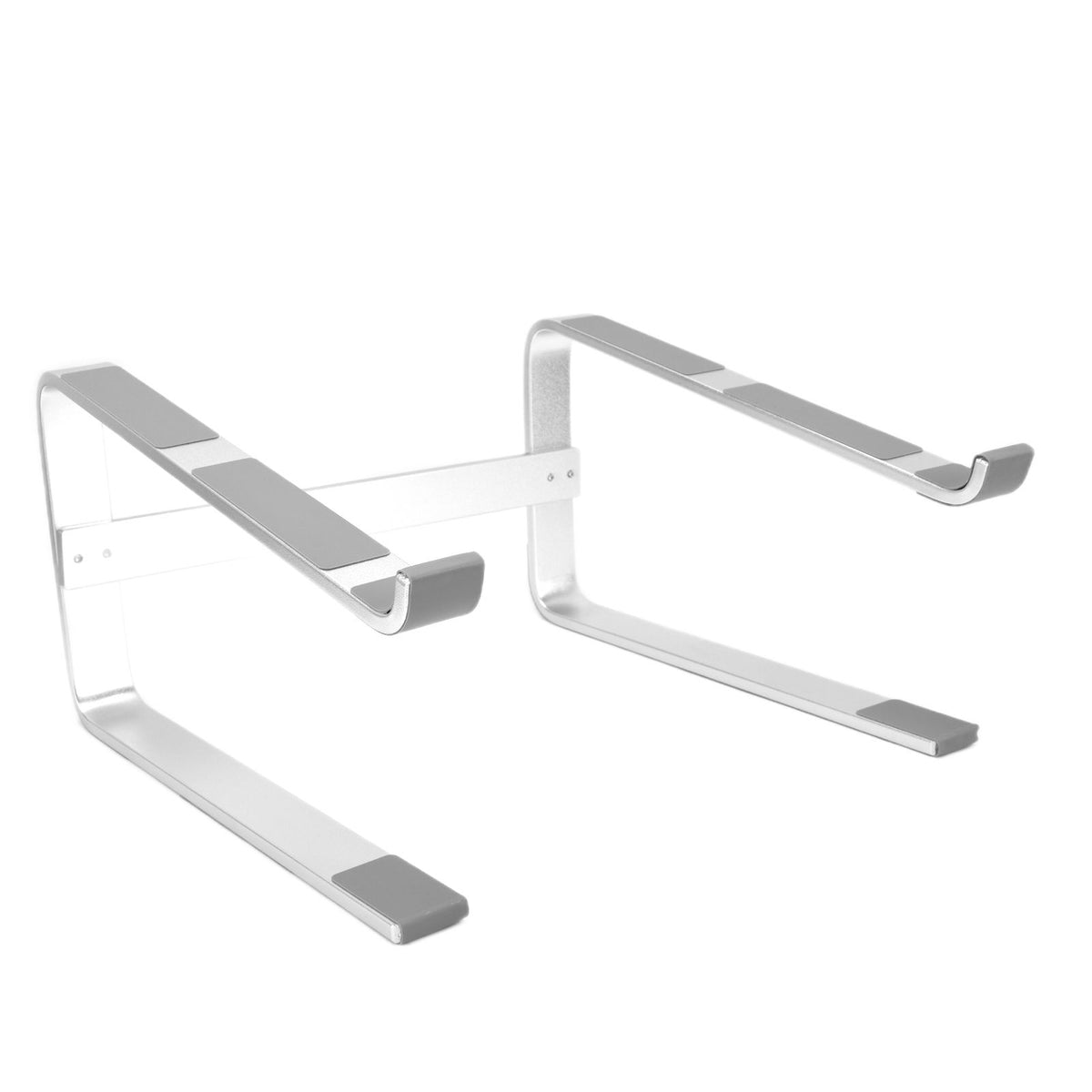 Desktop Laptop Stand Ergonomic Aluminum Alloy Laptop PC Computer Riser Cooling Shelf for Home Office Silver