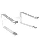 Desktop Laptop Stand Ergonomic Aluminum Alloy Laptop PC Computer Riser Cooling Shelf for Home Office Silver