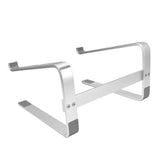 Desktop Laptop Stand Ergonomic Aluminum Alloy Laptop PC Computer Riser Cooling Shelf for Home Office Silver - 45-Degree Angle