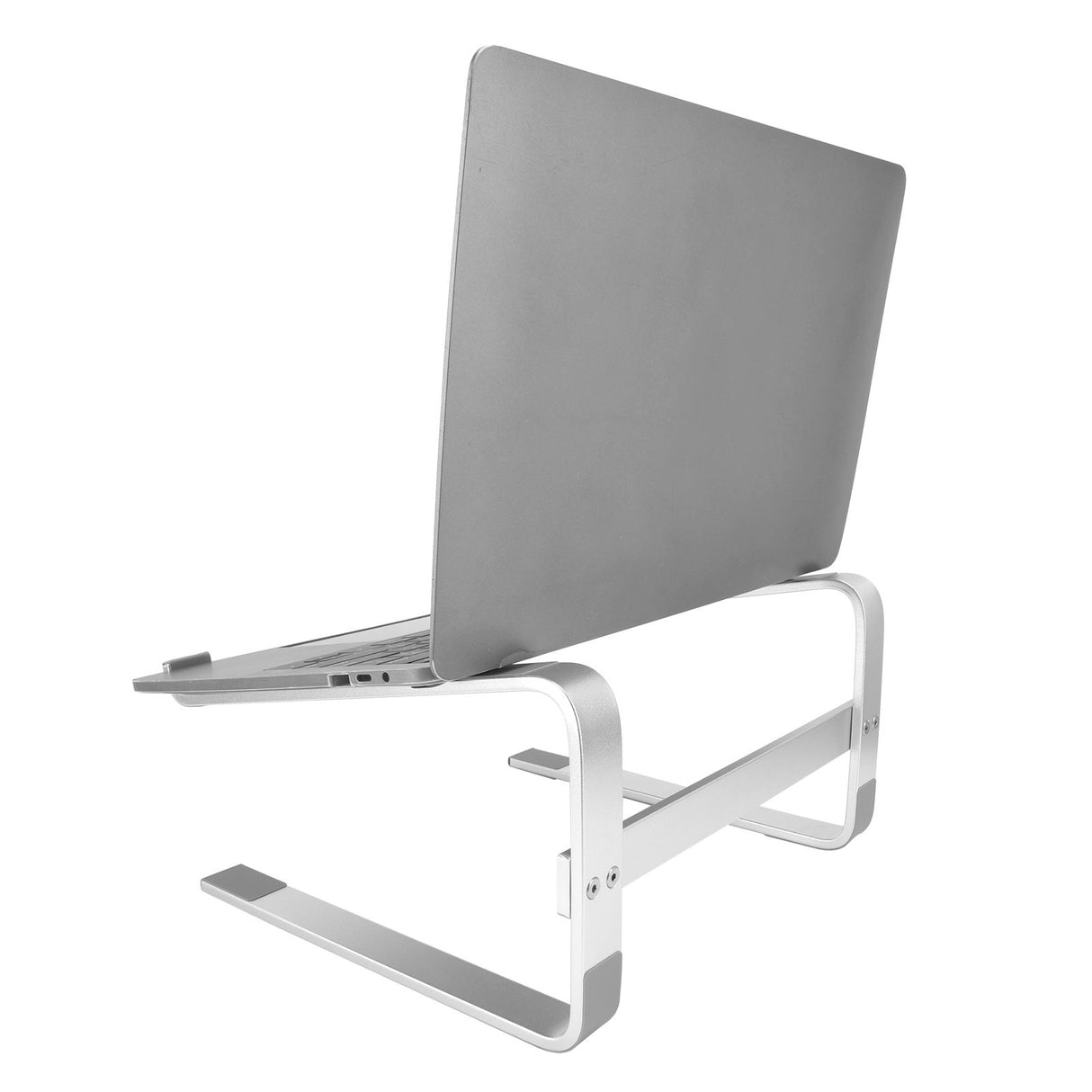 Desktop Laptop Stand Ergonomic Aluminum Alloy Laptop PC Computer Riser Cooling Shelf for Home Office Silver