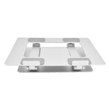 Laptop Stand Collapsible Portable Aluminium Alloy Notebook Support Computer Riser Stand Silver Computer Cooling Holder - Front View