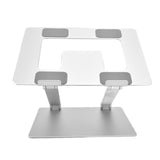 Laptop Stand Collapsible Portable Aluminium Alloy Notebook Support Computer Riser Stand Silver Computer Cooling Holder - Side View