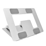 Laptop Stand Collapsible Portable Aluminium Alloy Notebook Support Computer Riser Stand Silver Computer Cooling Holder