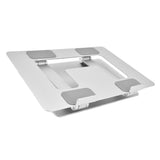 Laptop Stand Collapsible Portable Aluminium Alloy Notebook Support Computer Riser Stand Silver Computer Cooling Holder - Close-Up Angle