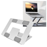 Laptop Stand Collapsible Portable Aluminium Alloy Notebook Support Computer Riser Stand Silver Computer Cooling Holder