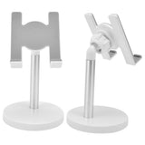 Cell Phone Stand Aluminum Alloy Adjustable Height Desk Mobile Phone Holder for IOS Tablet Silver