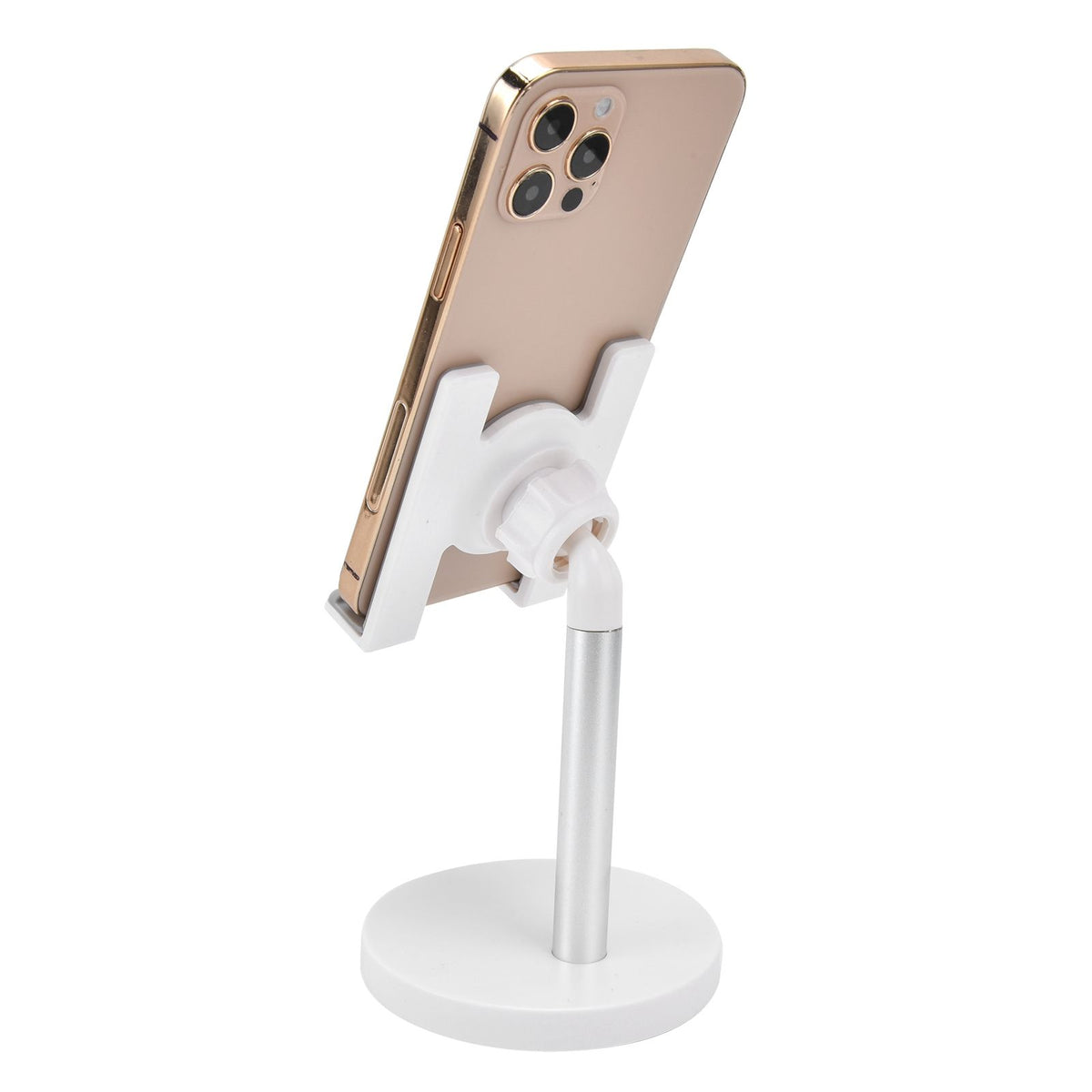 Cell Phone Stand Aluminum Alloy Adjustable Height Desk Mobile Phone Holder for IOS Tablet Silver