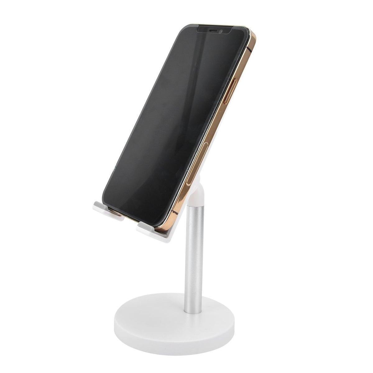 Cell Phone Stand Aluminum Alloy Adjustable Height Desk Mobile Phone Holder for IOS Tablet Silver