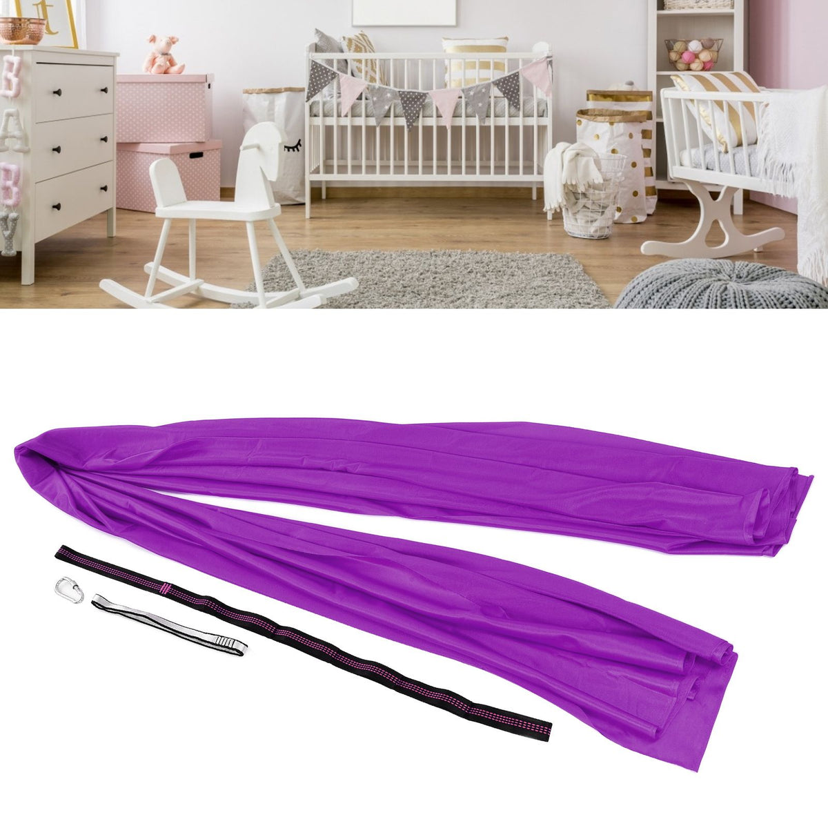 Therapy Swing Elastic Indoor and Outdoor Cuddle Hammock for Autism ADHD and Sensory Processing DisorderPurple