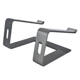 Aluminum Alloy Laptop Stand Portable Computer Stand Riser Desktop Metal Base Cooling Bracket Space Grey - Close-Up Angle