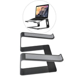 Aluminum Alloy Laptop Stand Portable Computer Stand Riser Desktop Metal Base Cooling Bracket Space Grey