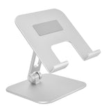 Adjustable Tablet Stand Holder Aluminium Alloy Portable Foldable Desktop Mobile Phone Stand Silver