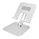 Adjustable Tablet Stand Holder Aluminium Alloy Portable Foldable Desktop Mobile Phone Stand Silver - 45-Degree Angle