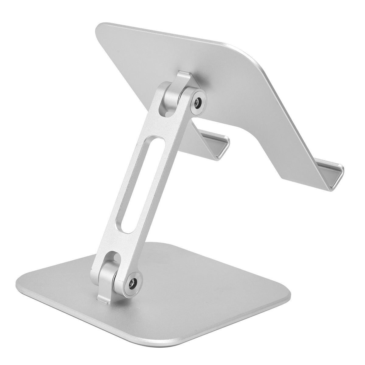 Adjustable Tablet Stand Holder Aluminium Alloy Portable Foldable Desktop Mobile Phone Stand Silver