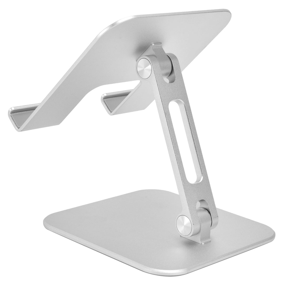 Adjustable Tablet Stand Holder Aluminium Alloy Portable Foldable Desktop Mobile Phone Stand Silver