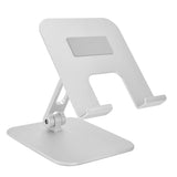 Adjustable Tablet Stand Holder Aluminium Alloy Portable Foldable Desktop Mobile Phone Stand Silver - Extra Image