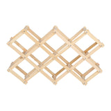 Foldable Wine Cabinet Pine Durable Elegant Simple Wine Rack Cabinet for Home Hotel OfficeWood Color 10 Bottles