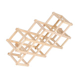 Foldable Wine Cabinet Pine Durable Elegant Simple Wine Rack Cabinet for Home Hotel OfficeWood Color 10 Bottles
