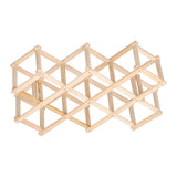 Foldable Wine Cabinet Pine Durable Elegant Simple Wine Rack Cabinet for Home Hotel OfficeWood Color 10 Bottles