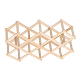 Foldable Wine Cabinet Pine Durable Elegant Simple Wine Rack Cabinet for Home Hotel OfficeWood Color 10 Bottles - Extra Image