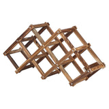 Foldable Wine Cabinet Pine Durable Elegant Simple Wine Rack Cabinet for Home Hotel OfficeRoast Color 6 Bottles