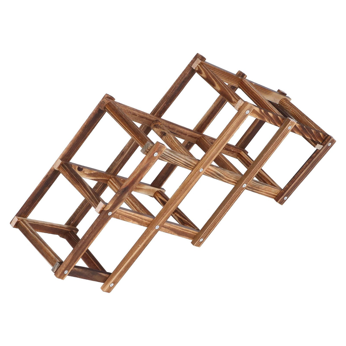 Foldable Wine Cabinet Pine Durable Elegant Simple Wine Rack Cabinet for Home Hotel OfficeRoast Color 6 Bottles
