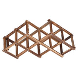Foldable Wine Cabinet Pine Durable Elegant Simple Wine Rack Cabinet for Home Hotel OfficeRoast Color 6 Bottles - Low Angle