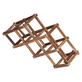 Foldable Wine Cabinet Pine Durable Elegant Simple Wine Rack Cabinet for Home Hotel OfficeRoast Color 6 Bottles