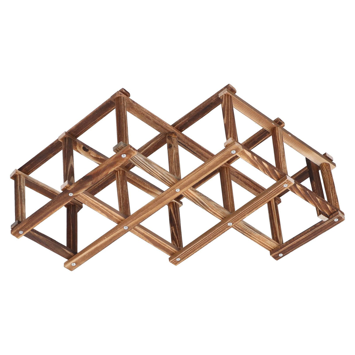 Foldable Wine Cabinet Pine Durable Elegant Simple Wine Rack Cabinet for Home Hotel OfficeRoast Color 6 Bottles