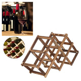 Foldable Wine Cabinet Pine Durable Elegant Simple Wine Rack Cabinet for Home Hotel OfficeRoast Color 6 Bottles