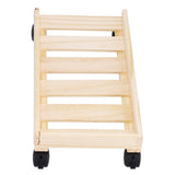 Mobile Computer Host Bracket Wooden CPU Stand with Good Heat Dissipation Performance for Office and Home - Top-Down View