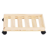Mobile Computer Host Bracket Wooden CPU Stand with Good Heat Dissipation Performance for Office and Home - Rear View