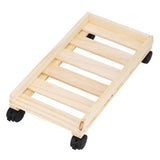 Mobile Computer Host Bracket Wooden CPU Stand with Good Heat Dissipation Performance for Office and Home - Close-Up Angle
