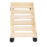 Mobile Computer Host Bracket Wooden CPU Stand with Good Heat Dissipation Performance for Office and Home - Low Angle