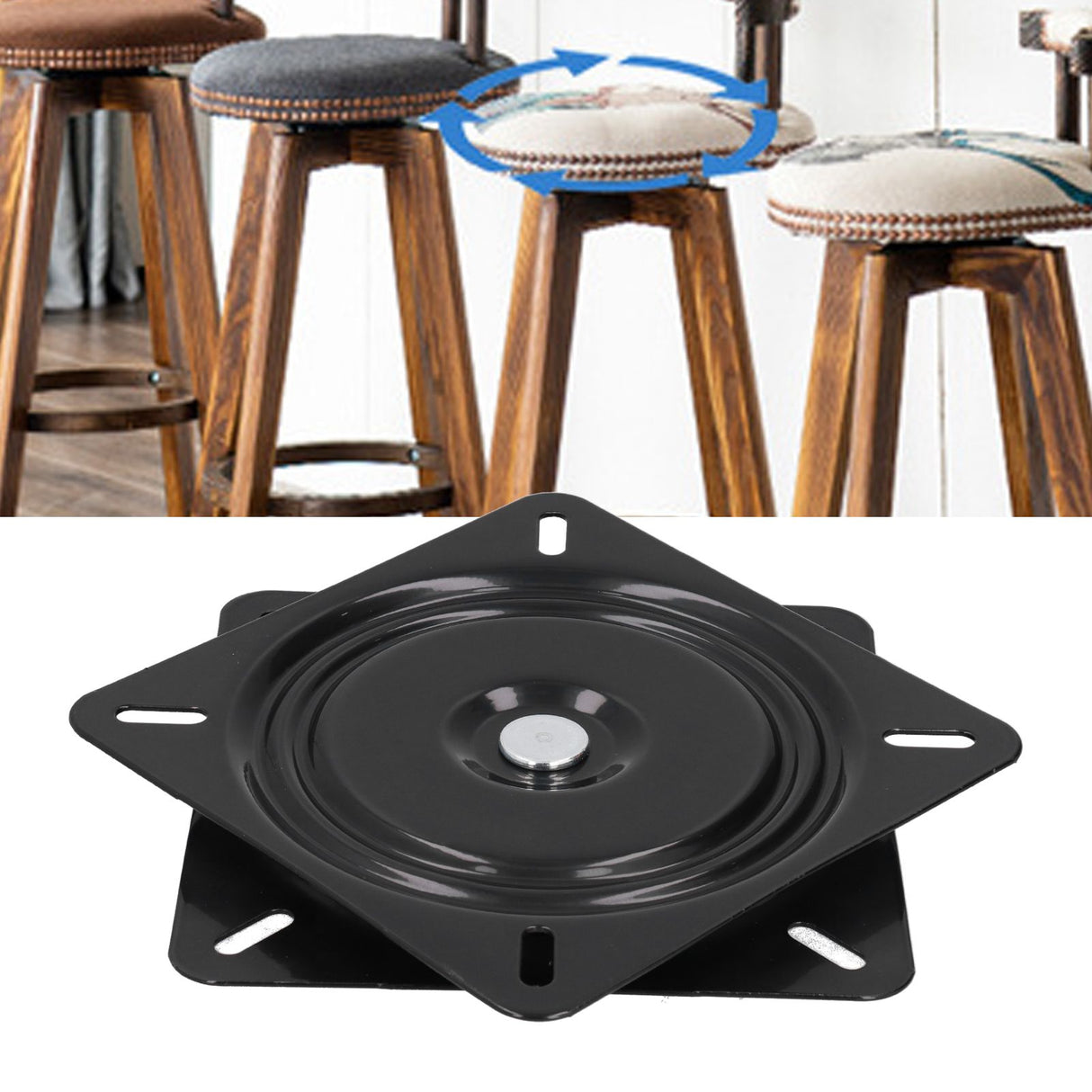 Seat Swivel Turntable Bearing Full Bead Durable Multifunctional Stable Sturdy Square Swivel Plate for Bar Car
